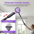 Rechargeable  Electric Fly Swatter 180   Rotating Head With Telescopic Extension