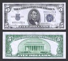 1934-d  5 Silver Certificate - Gem Crisp Uncirculated