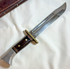 Early Vintage Western Cutlery W46 8 Inch Fighting Combat Knife W  Leather Sheath