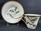 Lenox Holiday Nouveau Gold accent Footed Cup And Saucer Set 1st Quality usa mint