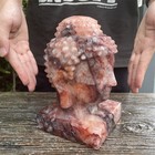 11 4lb 7 8  Natural Red Fire Quartz Buddha Figurine Crystal Carving Statue Bless