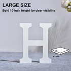 10 Inch Wooden Letter H For Wall Decor  Large White Wood Standing Letters For   