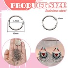 200pcs Stainless Steel Jump Rings 6 Mm Open Jump Rings Connectors