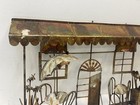 Vintage Metal Wall Sculpture Copper Cafe Bar Bistro Scene C Jere Art Curtis Wire