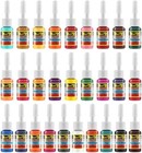 28 Colors Tattoo Ink Set Pigment Kit 1 6oz  5ml  Supply Bright Long Lasting