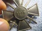 Vintage 1939 French Croix De Guerre War Cross With Red  White   Blue Ribbon