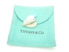 Rare Vintage Tiffany   Co  Sterling Silver Heart Tie Scarf Lapel Pin - Pouch