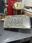 Indiana Municipal Yellow  License Plate Embossed 1262