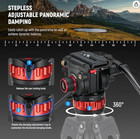 Neewer Pro Video Tripod Fluid Head With Stepless Adjustable Pan   Tilt Damping