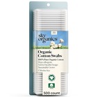 Organic Cotton Swabs  500 Ct  - Ultra Soft Tips - Strong   Durable - Hypoalle   