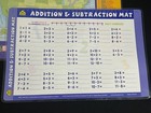 Pair Of Wipe Off Mat 1997 School Zone Publishing Addition subtraction And Us Map