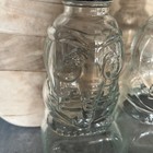 Vintage Castle Lucky Jumbo Coin Bank Circus Elephant Embossed Glass W  Cap  2