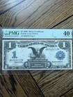 1899  1 Silver Certificate Large Size Pmg 40 Epq Fr 226a Black Eagle