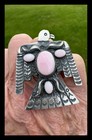 Navajo pink Conch  thunderbird Ring leroy James