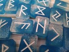 Handmade Resin Elder Futhark Rune Set Divination  Witch  Casting 