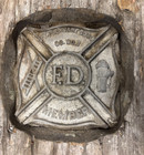 Vintage Antique Metal Fire Plaque Firehouse Sand Mold Point Pleasant Borough Nj