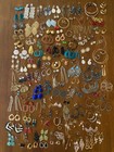 Big Jewelry Lot 152 Pairs Pierced Earrings Vintage Modern Mixed Media