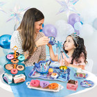 Tea Party Set For Little Girls Toys  49pcs Kid Tin Tea Set   Luxury Food Playset