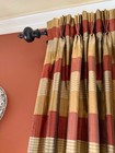 Pottery Barn Double Curtain Rod Finials  75d Antique Bronze 36-48 Rare More      