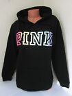 Victoria Secret Pink Rainbow Logo Black Pullover Hoodie Sweatshirt Pant Xl Set