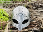 Medieval Viking Gjermundbu Helmet Authentic Etched Norse Battle Helmet  Larp