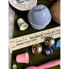 Vintage Sewing Notions Lot Clark s Ont Thread Wooden Darning Egg Hoover Novelty