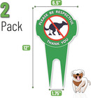 - No Dog Poop Signs For Yard  12  X 6 5   2 Pack  Aluminum  Dog Poop Signs For L