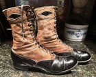 Antique Girl   s Or Young Woman   s Leather High Top Shoes