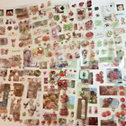 10pcs Glitter Stickers Transparent Pet Cut Film Toploader Scrapbooking Deco Stic