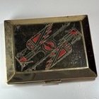 Richard Hudnut 1930s Compact 14k Gold Plated Dual Tray Rouge   Powder No Mirror