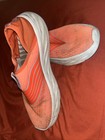 Hoka One One Ora Recovery Shoes Mens 12 Orange Mesh Slip-on Cushioned Comfort