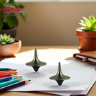 2pcs Silver Accurate Spinning Top forever Spin portable Precision Metal Spinner 