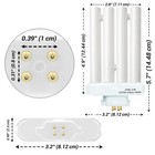 2 Pack 27-watt 6500k Daylight Compact Fluorescent Light Bulbs With Quad Tubes   