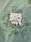 Colonial Times Graphic Tablecloth Vintage California Hand Prints Green 40x44   