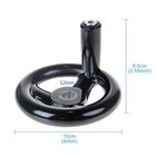 Yxq 3 94  Hand Wheel Black 3 Spoked 12mm Bore Revolving Handle Milling Machine