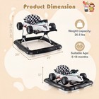 4-in-1 Baby Walker With Wheels  Foldable Activity Center W  3 Adjustable Heights