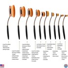 10pcs Professional Makeup Brush Set - Oval Toothbrush  Soft Cosmetic Tools