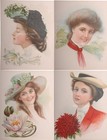 Victorian Woman Prints 1903-10 46 Different Color Litho- 10x13 Chromolithographs
