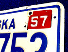 1956 Alaska License Plate 1957 Tab Ak Territory Prestatehood Embossed Flag 53753