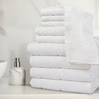 Mainstays 10 Piece Towel Set With Upgraded Softness   Durability  White