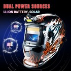 Welding Helmet For Mig tig arc  Wide Shade 9-13   2 Arc Sensors  Flaming Skull