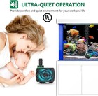 80gph Submersible Water Pump Adjustable Flow For Fountains Aquariums Hydroponics