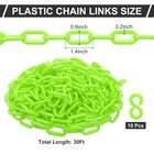 Plastic Chain Links 30 Foot Safety Chains Green Chains Barriers 6mm