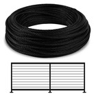 T316 Black Stainless Steel Cable  50ft Wire Rope  7x19 Strands 50ft 3 16 