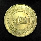 Bilingual  1 00 No Cash Value Carwash Car Wash Token 27mm  d178 