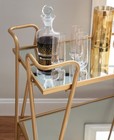 Gina Mid-century Bar Cart  Gold
