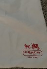 Coach Large Dust Cover Storage Bag White Red Drawstring Satin 23 5x19    Logo