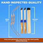 2-pack Handmade Wooden Bow And Arrow Set For Youth Outdoor Training And Practice