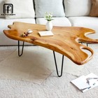 Live Edge Wood Coffee Table - Rustic Natural Design For Your Living Room