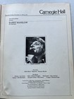 Barry Manilow Program Carnegie Hall 1974